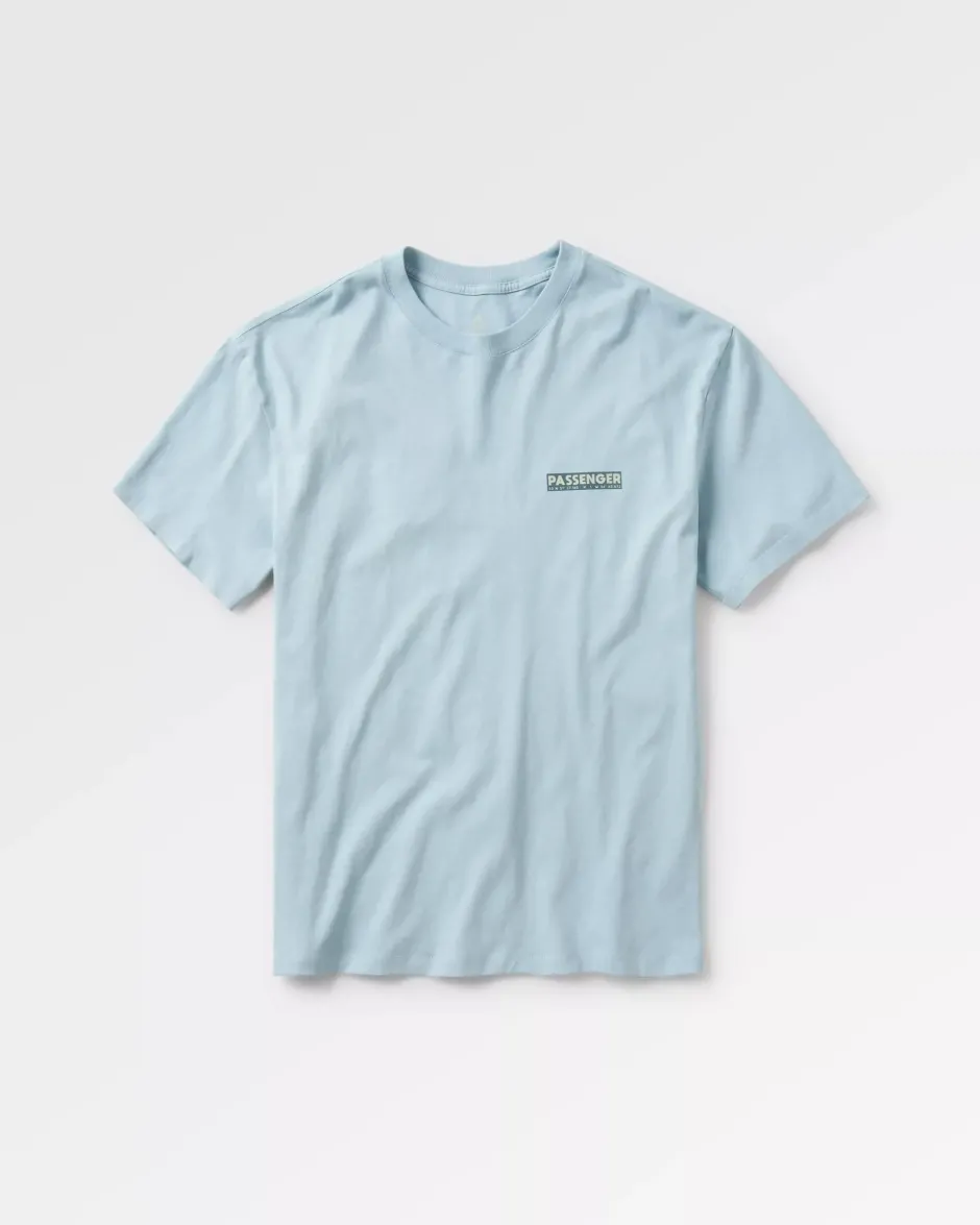 T-Shirts & Tank Tops>Passenger Distance Recycled Relaxed Fit T-Shirt Blue Fog