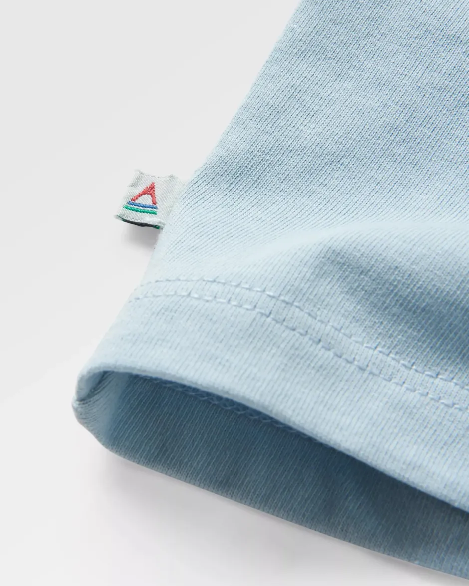 T-Shirts & Tank Tops>Passenger Distance Recycled Relaxed Fit T-Shirt Blue Fog