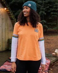 Tops & T-Shirts|Women's Outlet>Passenger Dream Organic Cotton Oversized LS T-Shirt Apricot