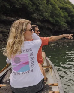 Tops & T-Shirts|Women's Outlet>Passenger Dreamer Recycled Cotton Ls T-Shirt White