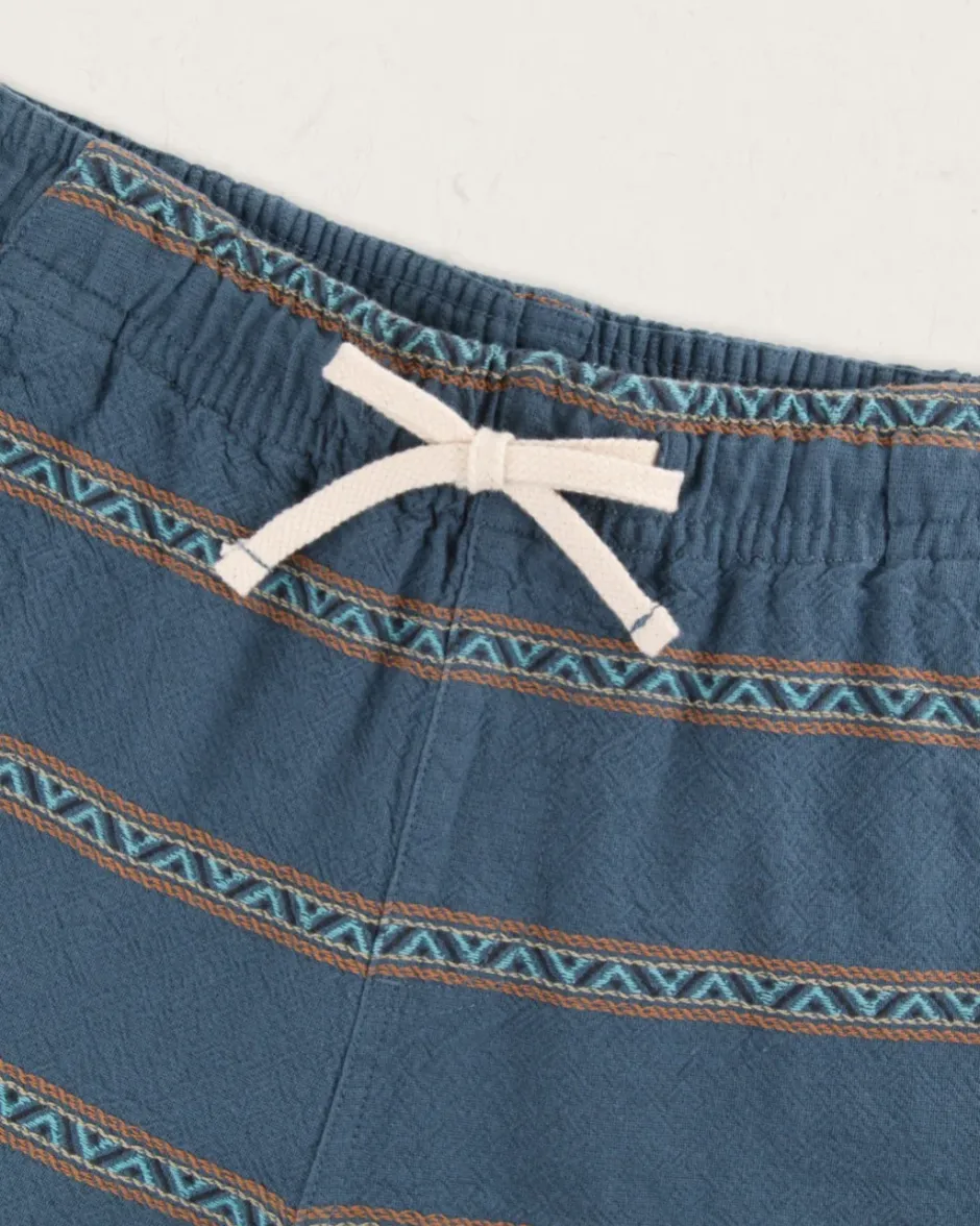 Shorts|Men's Outlet>Floris van Bommel Drifter Organic Cotton Jacquard Short Mediterranean Geo Stripe