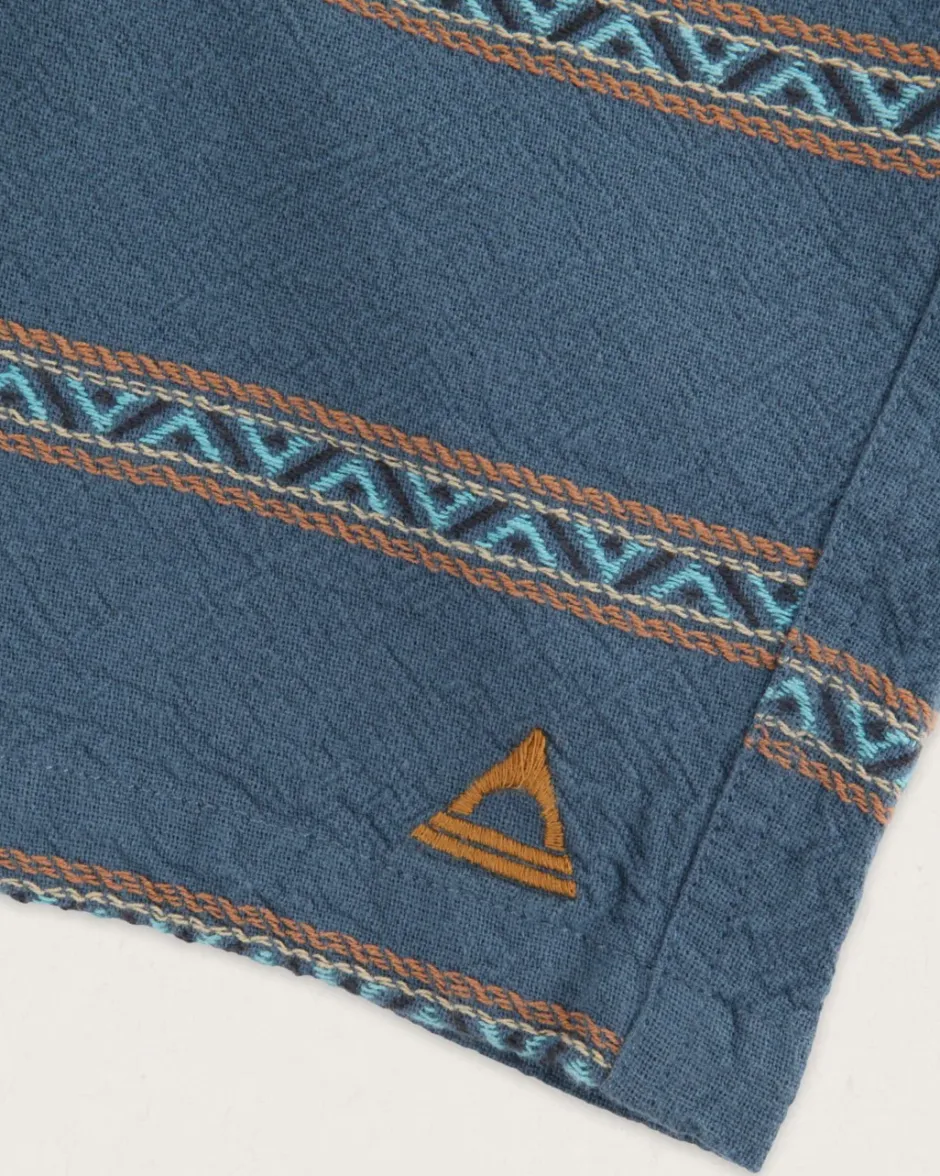 Shorts|Men's Outlet>Floris van Bommel Drifter Organic Cotton Jacquard Short Mediterranean Geo Stripe