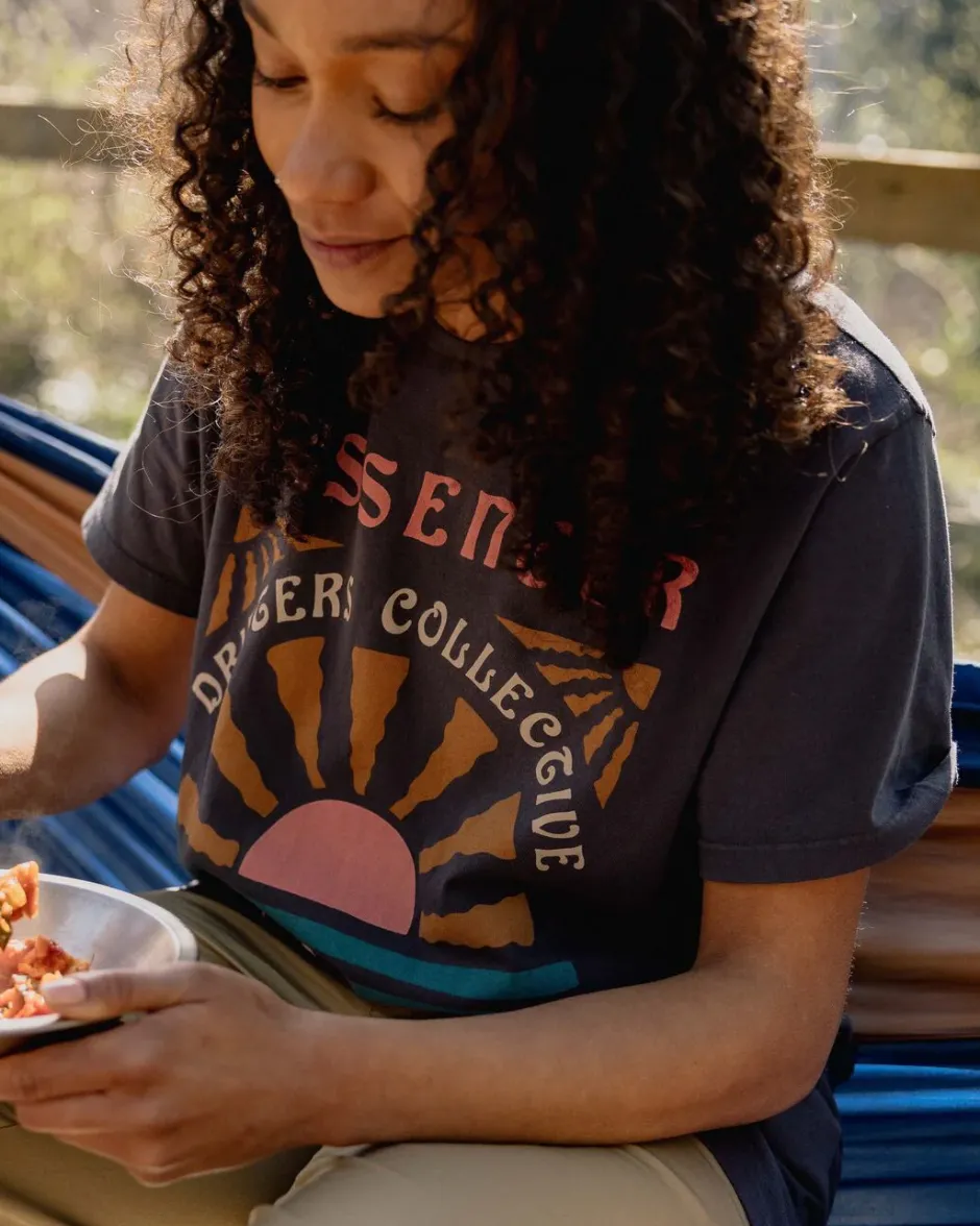 Tops & T-Shirts>Passenger Drifters Oversized Recycled Cotton T-Shirt Charcoal