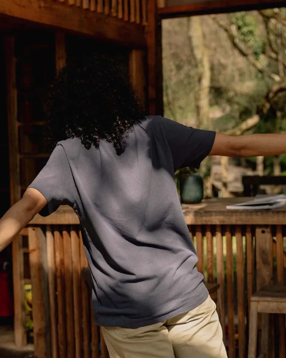 Tops & T-Shirts>Passenger Drifters Oversized Recycled Cotton T-Shirt Charcoal
