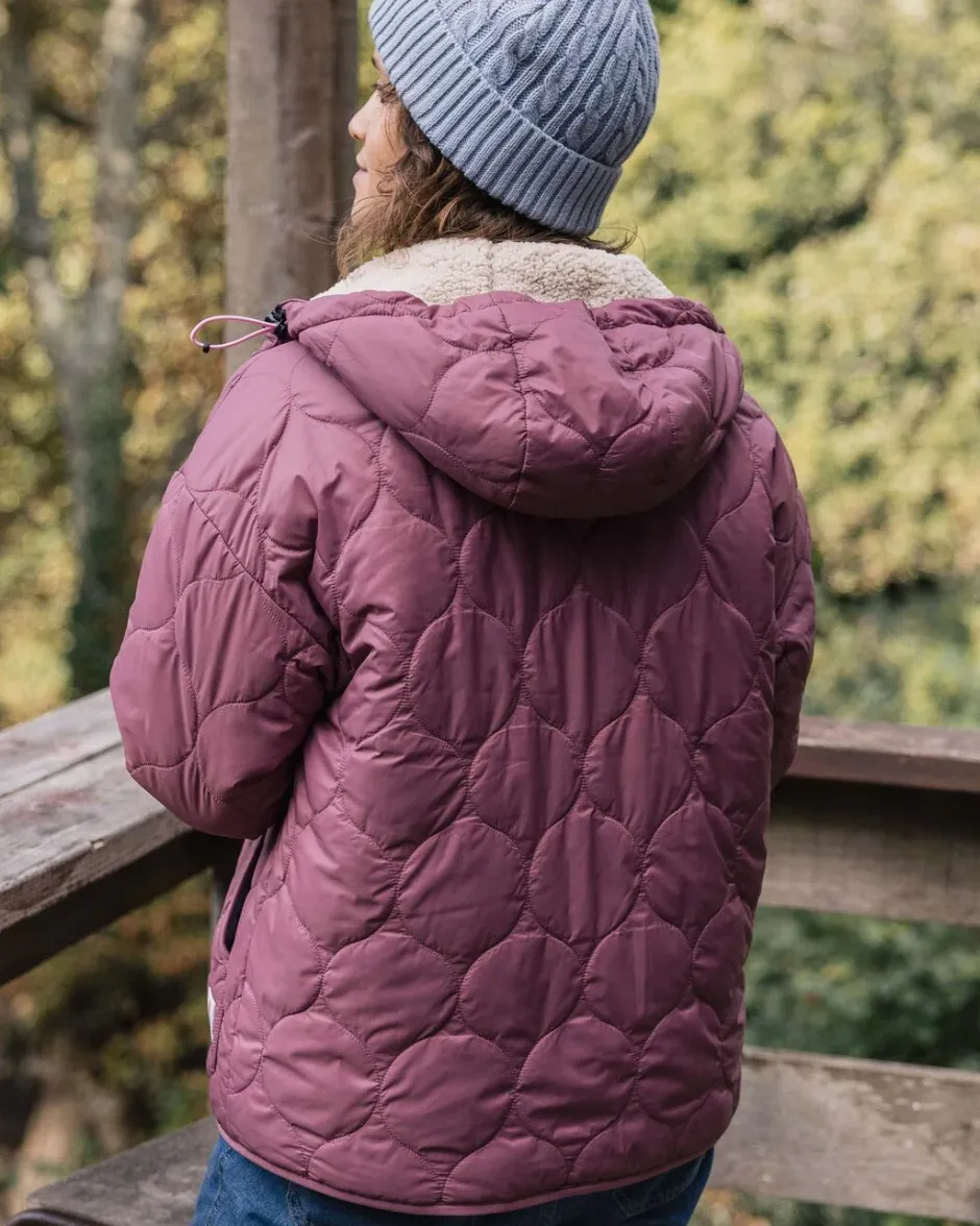 Insulated|Women's Outlet>Passenger Earthy Recycled Sherpa Lined Insulated Jacket Crushed Berry