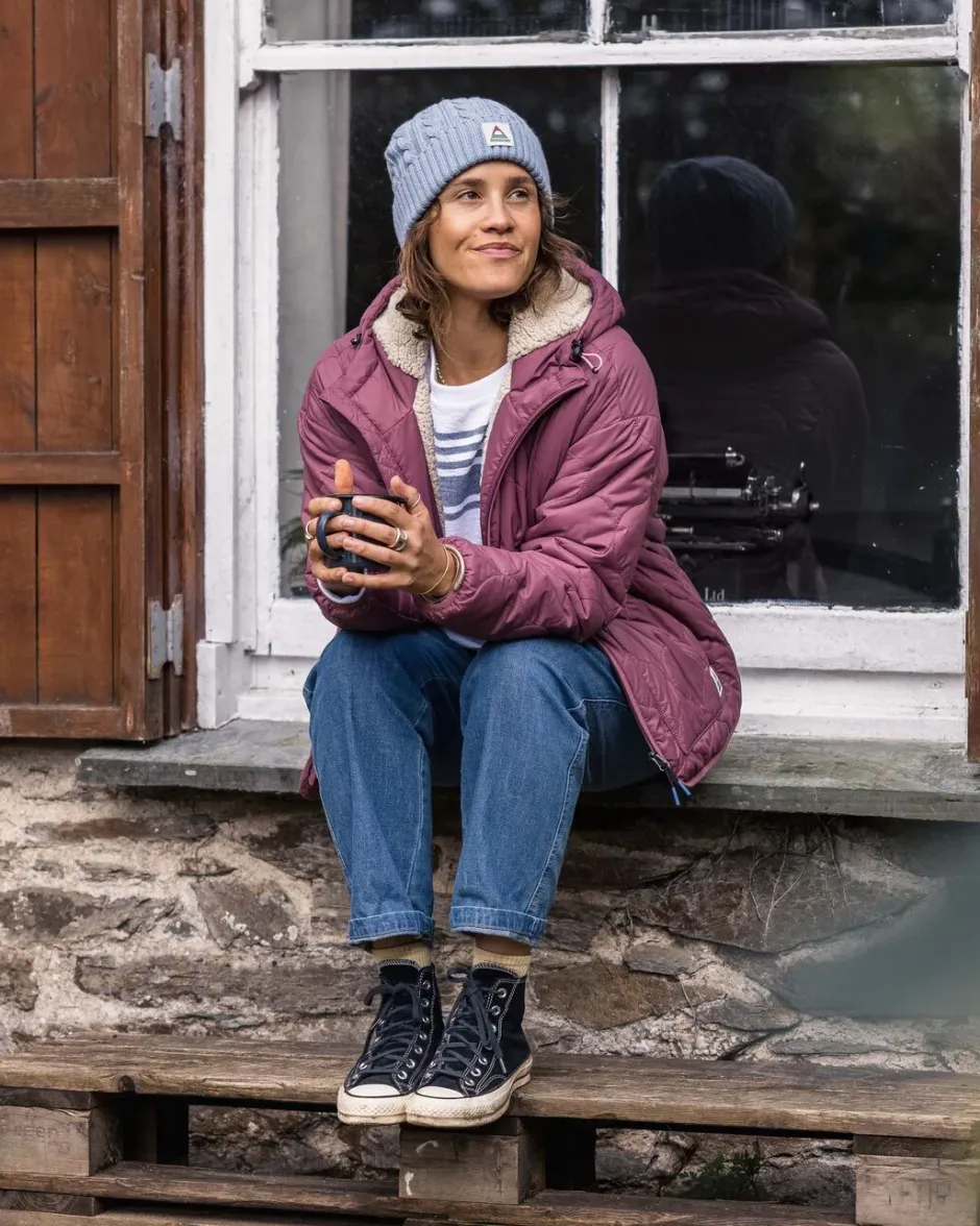 Insulated|Women's Outlet>Passenger Earthy Recycled Sherpa Lined Insulated Jacket Crushed Berry