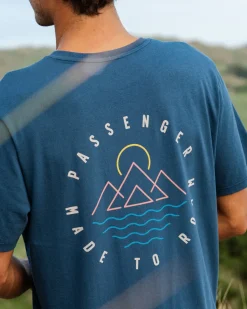 T-Shirts & Tank Tops|Best Sellers>Passenger Escapism Recycled Cotton T-Shirt Dark Denim