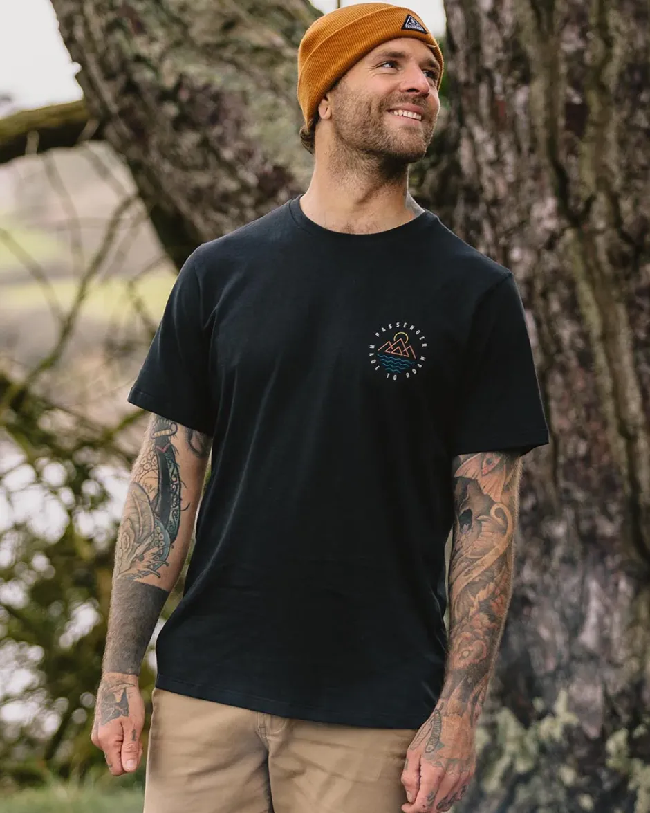 T-Shirts & Tank Tops|Best Sellers>Passenger Escapism Recycled Cotton T-Shirt Black