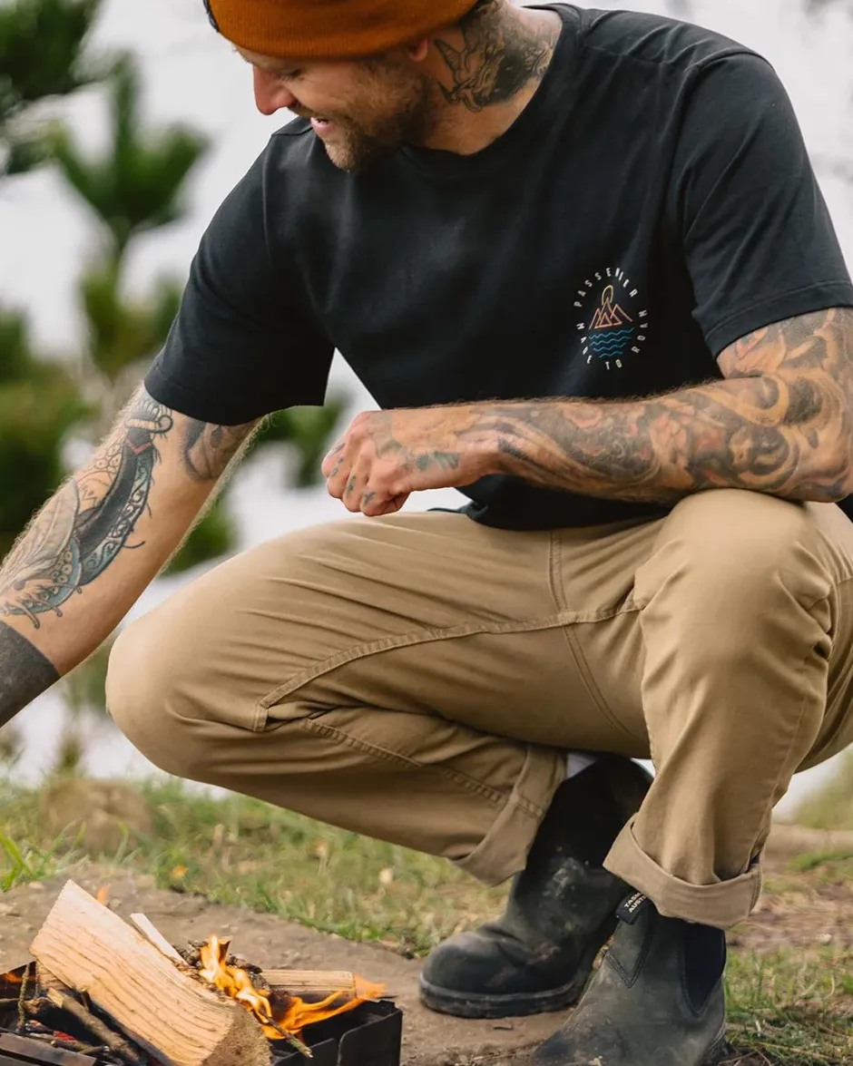T-Shirts & Tank Tops|Best Sellers>Passenger Escapism Recycled Cotton T-Shirt Black