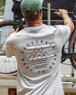 T-Shirts & Tank Tops|Best Sellers>Passenger Escapism Recycled Cotton T-Shirt Grey Marl