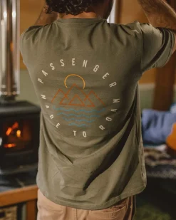 T-Shirts & Tank Tops|Best Sellers>Passenger Escapism Recycled Cotton T-Shirt Dusty Olive