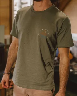 T-Shirts & Tank Tops|Best Sellers>Passenger Escapism Recycled Cotton T-Shirt Dusty Olive