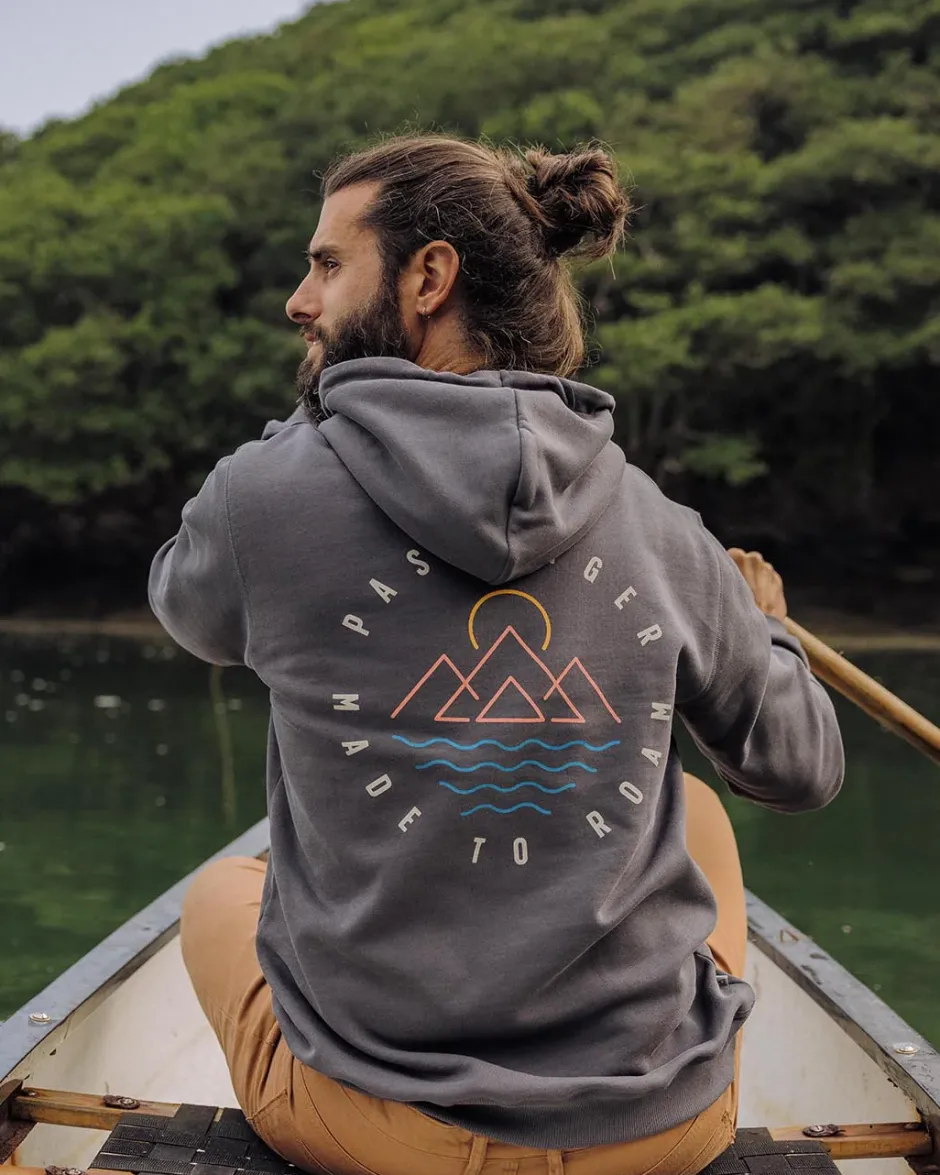 Hoodies & Sweatshirts|Best Sellers>Passenger Escapism Recycled Cotton Hoodie Faded Black