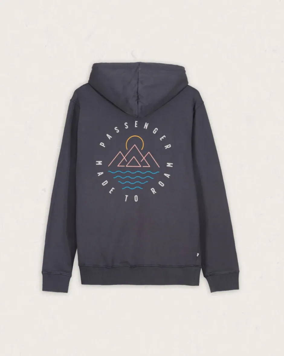 Hoodies & Sweatshirts|Best Sellers>Passenger Escapism Recycled Cotton Hoodie Faded Black