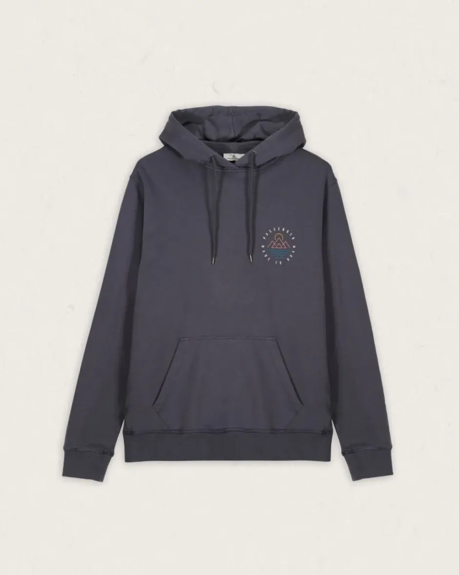 Hoodies & Sweatshirts|Best Sellers>Passenger Escapism Recycled Cotton Hoodie Faded Black