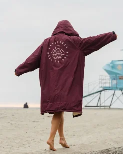 Changing Robes & Ponchos|Changing Robes & Surf Ponchos>Passenger Escapism Recycled Sherpa Lined Changing Robe Windsor Wine