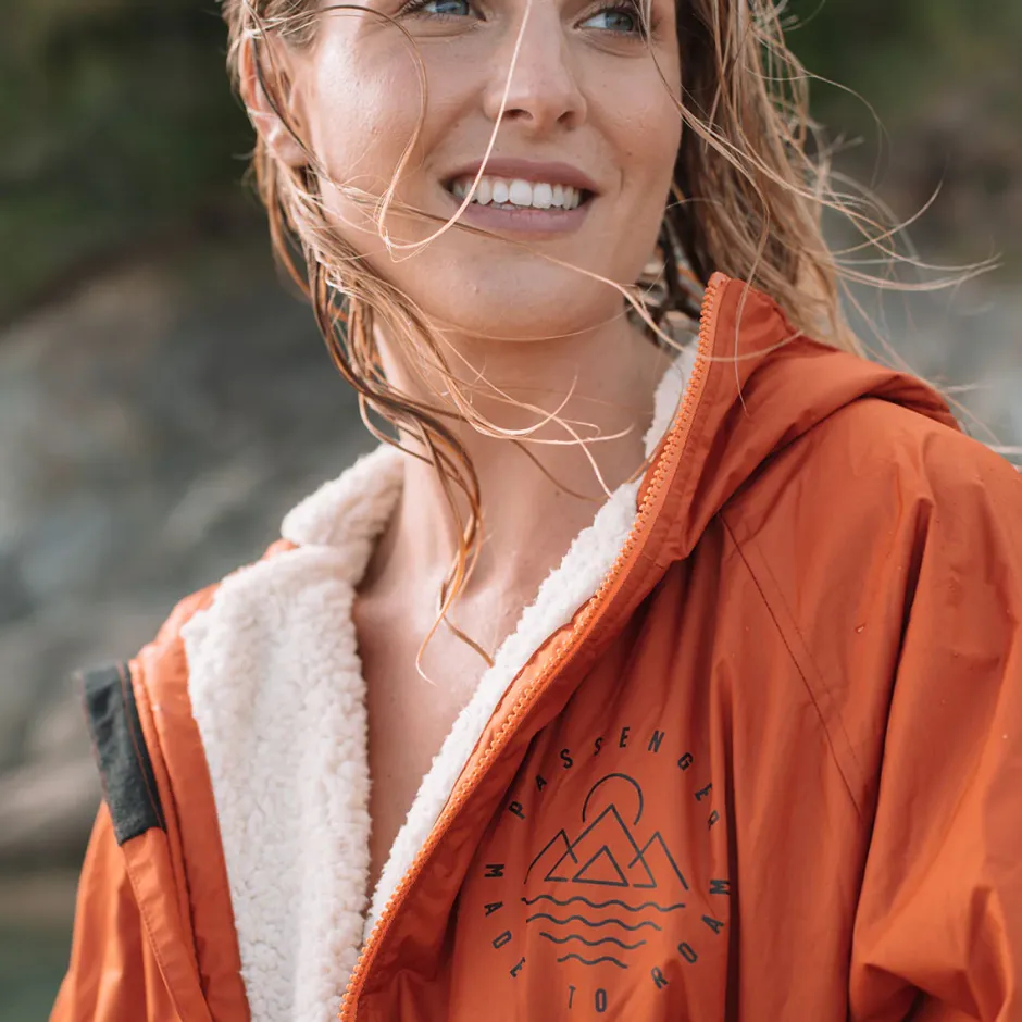 Changing Robes & Ponchos|Changing Robes & Surf Ponchos>Floris van Bommel Escapism Recycled Sherpa Lined Changing Robe Rust
