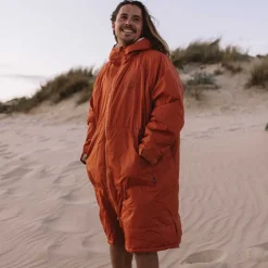 Changing Robes & Ponchos|Changing Robes & Surf Ponchos>Passenger Escapism Recycled Sherpa Lined Changing Robe Rust