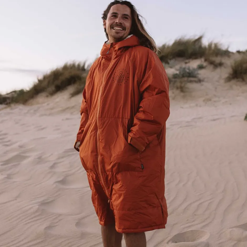 Changing Robes & Ponchos|Changing Robes & Surf Ponchos>Passenger Escapism Recycled Sherpa Lined Changing Robe Rust