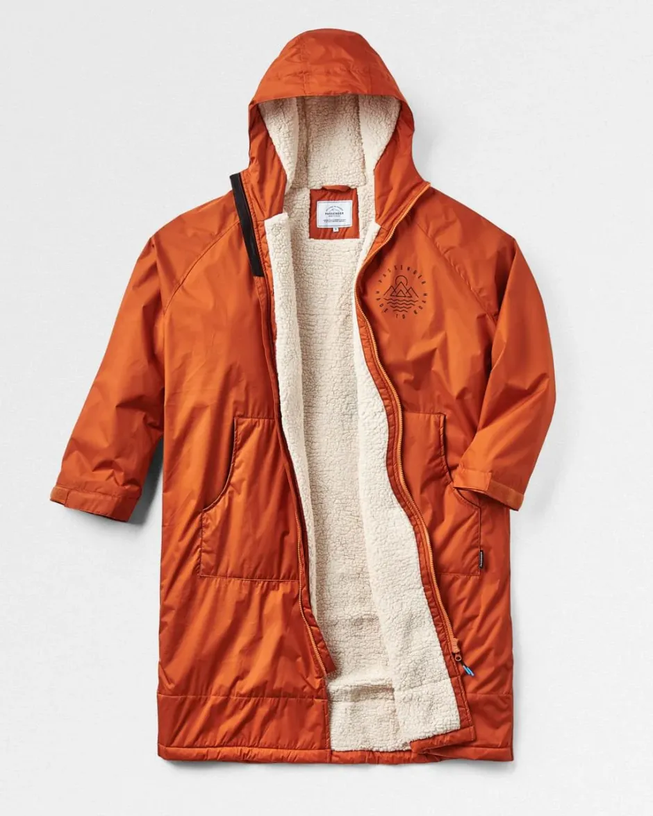 Changing Robes & Ponchos|Changing Robes & Surf Ponchos>Passenger Escapism Recycled Sherpa Lined Changing Robe Rust
