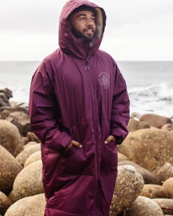 Changing Robes & Ponchos|Changing Robes & Surf Ponchos>Floris van Bommel Escapism Recycled Sherpa Lined Changing Robe Windsor Wine