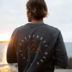 Hoodies & Sweatshirts|Best Sellers>Passenger Escapism Recycled Sweatshirt Faded Black