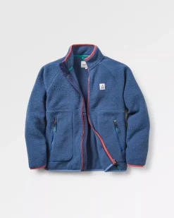 Fleece|Fleece>Passenger Fairbanks 2.0 Full Zip Recycled Sherpa Fleece Dark Denim