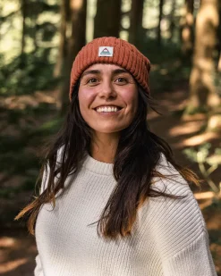 Beanies|Beanies>Floris van Bommel Fireside Recycled Cable Knit Beanie Baked Clay