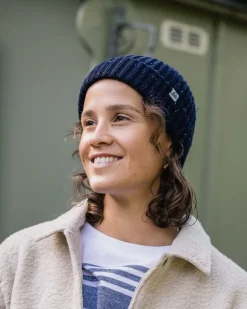 Beanies|Beanies>Floris van Bommel Fisherman 2.0 Recycled Cotton Beanie Deep Navy