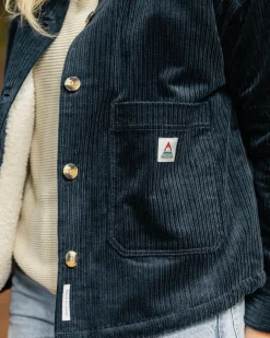Shirts|Overshirts>Passenger Flint Recycled Cord Overshirt Deep Navy