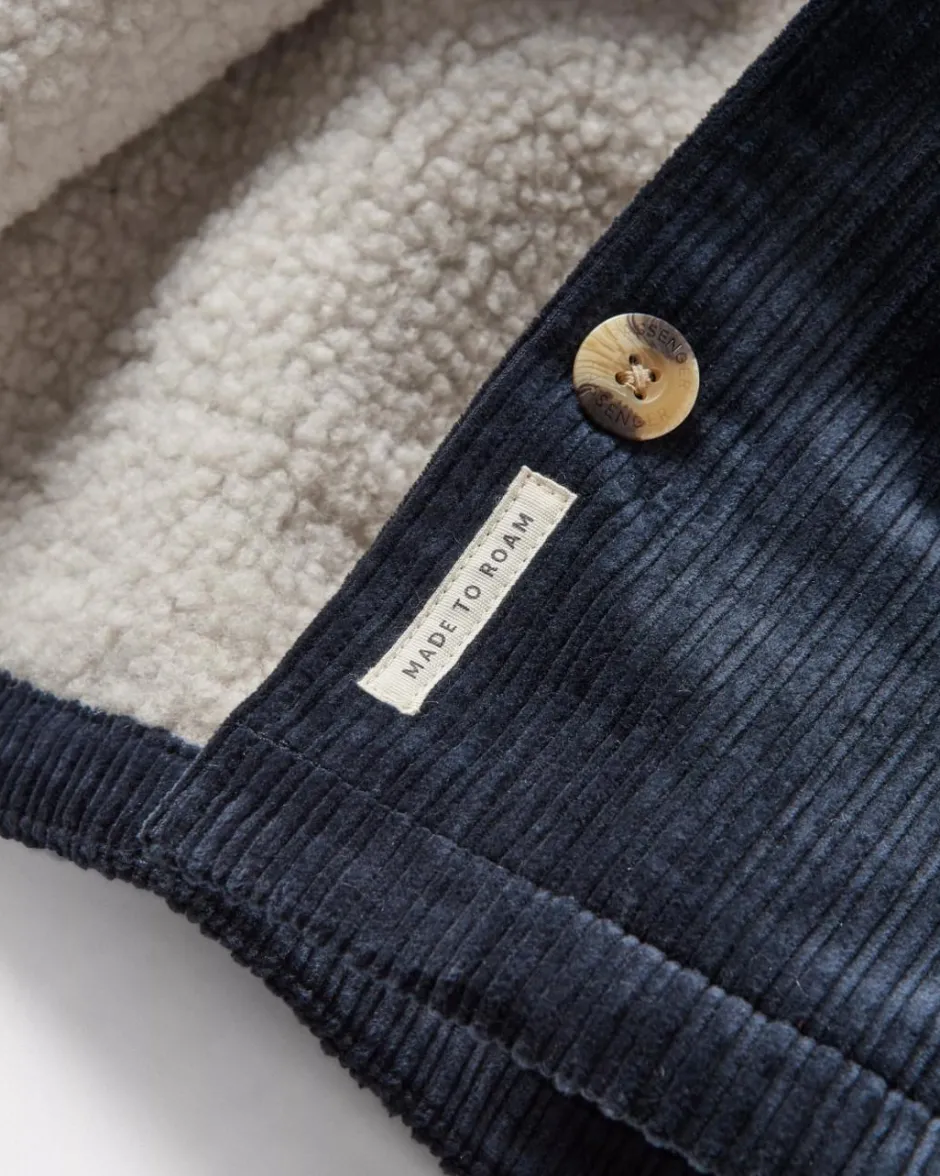 Shirts|Overshirts>Passenger Flint Recycled Cord Overshirt Deep Navy