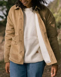 Shirts|Overshirts>Passenger Flint Recycled Corduroy Overshirt Biscuit