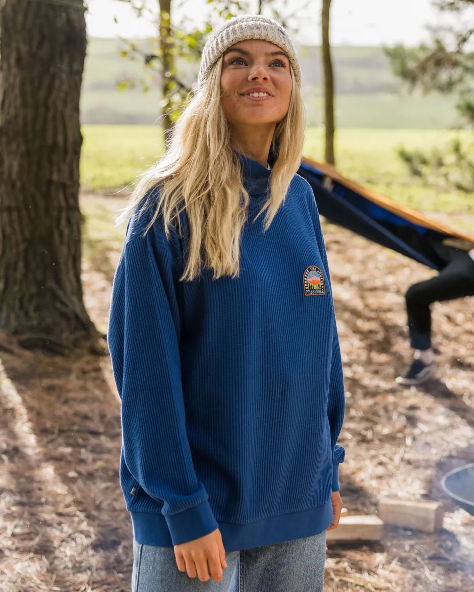 Hoodies & Sweatshirts|Women's Outlet>Passenger Flourish Roll Neck Top True Blue