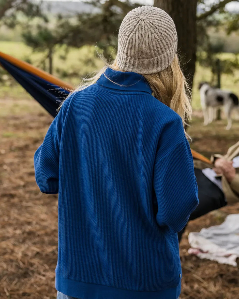 Hoodies & Sweatshirts|Women's Outlet>Passenger Flourish Roll Neck Top True Blue