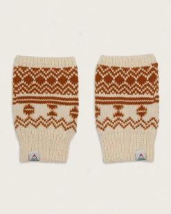 Gloves|Gloves>Passenger Flurry Recycled Fleece Lined Fingerless Mittens Glazed Ginger