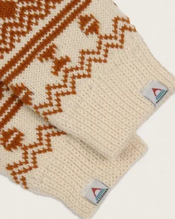 Gloves|Gloves>Passenger Flurry Recycled Fleece Lined Fingerless Mittens Glazed Ginger