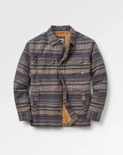 Shirts|Men's Outlet>Passenger Freestyle Sherpa Lined Overshirt Faded Black