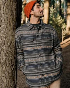 Shirts|Men's Outlet>Passenger Freestyle Sherpa Lined Overshirt Faded Black