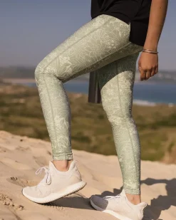 Leggings|Dungarees & Pants>Passenger Fresh Air Recycled Leggings Pistachio Floral