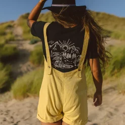 Shorts|Jumpsuits & Playsuits>Passenger Fun Days Recycled Cord Playsuit Jojoba