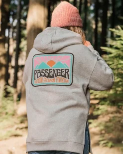 Hoodies & Sweatshirts>Passenger Golden Hour Recycled Cotton Hoodie Grey Marl