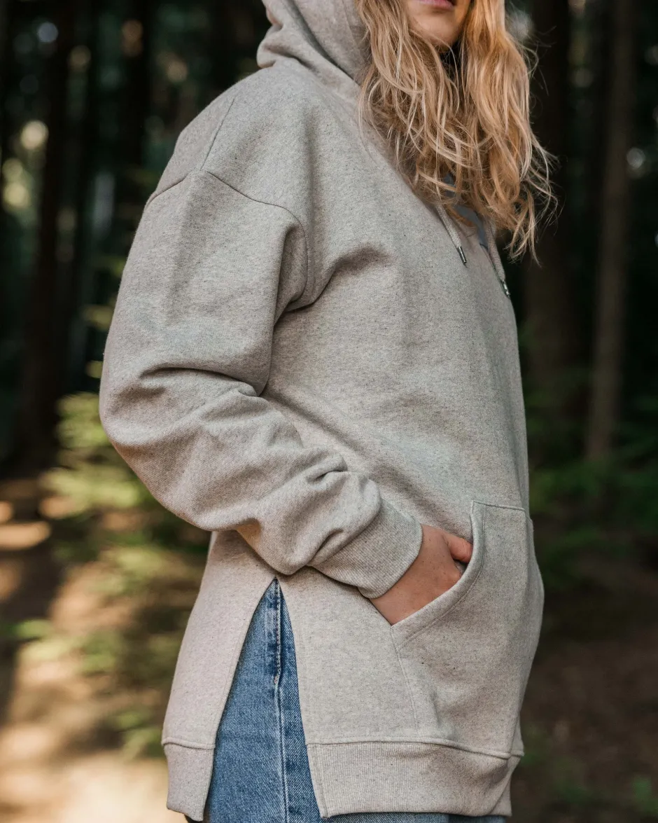 Hoodies & Sweatshirts>Passenger Golden Hour Recycled Cotton Hoodie Grey Marl