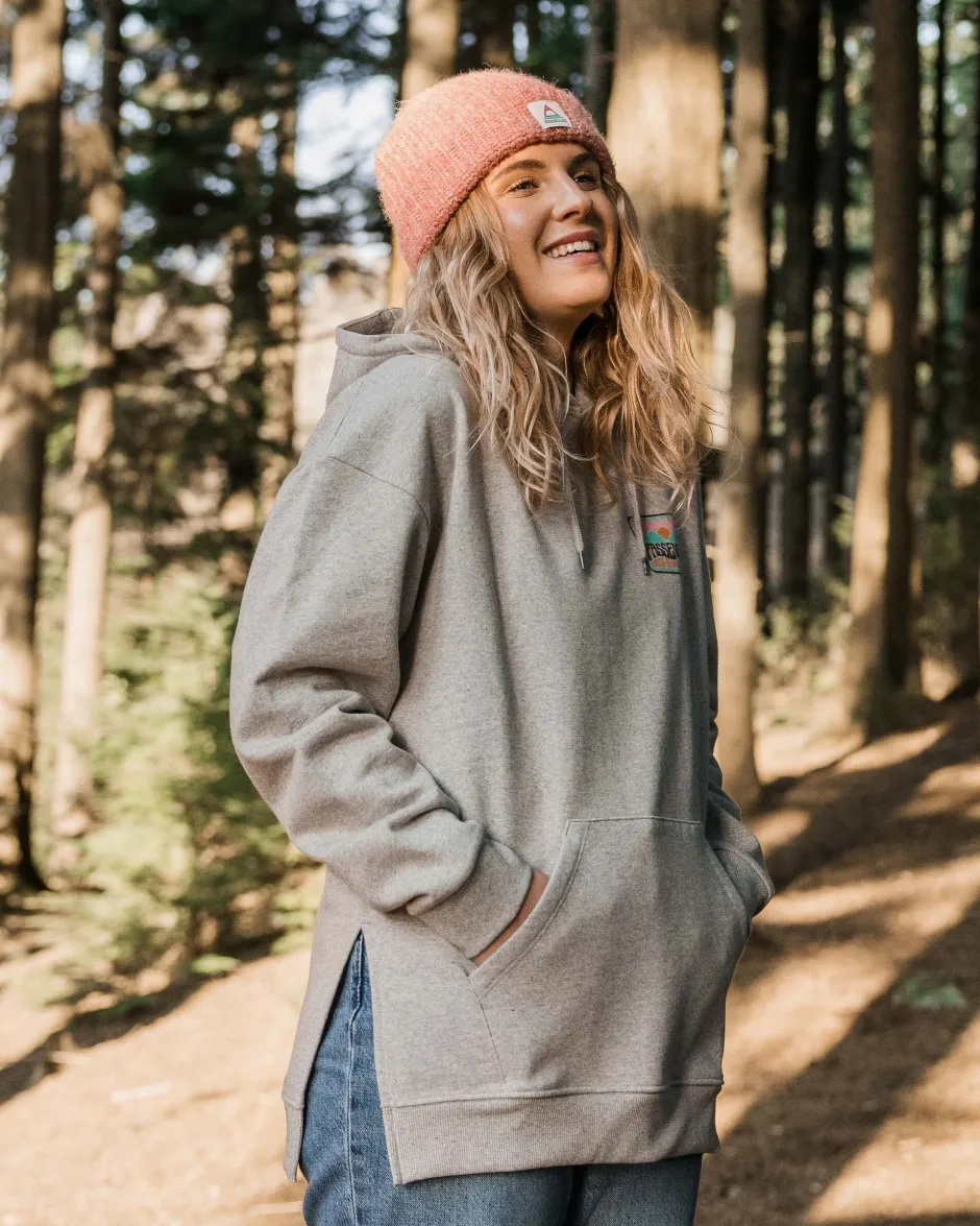 Hoodies & Sweatshirts>Passenger Golden Hour Recycled Cotton Hoodie Grey Marl