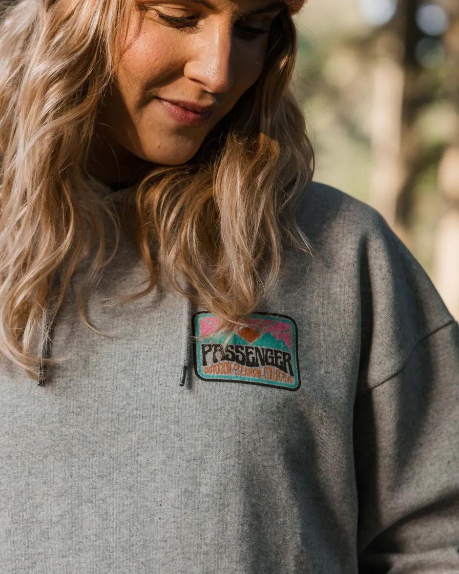 Hoodies & Sweatshirts>Passenger Golden Hour Recycled Cotton Hoodie Grey Marl