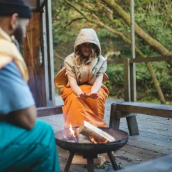 Accessories|Blankets>Floris van Bommel Good Times Recycled Sleep Sack Chinchilla Brown/ Sunrise Orange