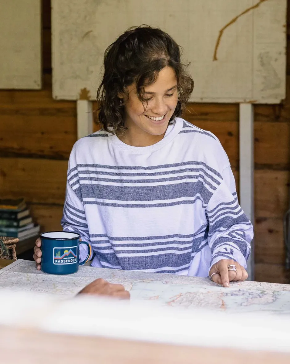 Tops & T-Shirts|Women's Outlet>Passenger Graceful Textured LS Top Navy Stripe