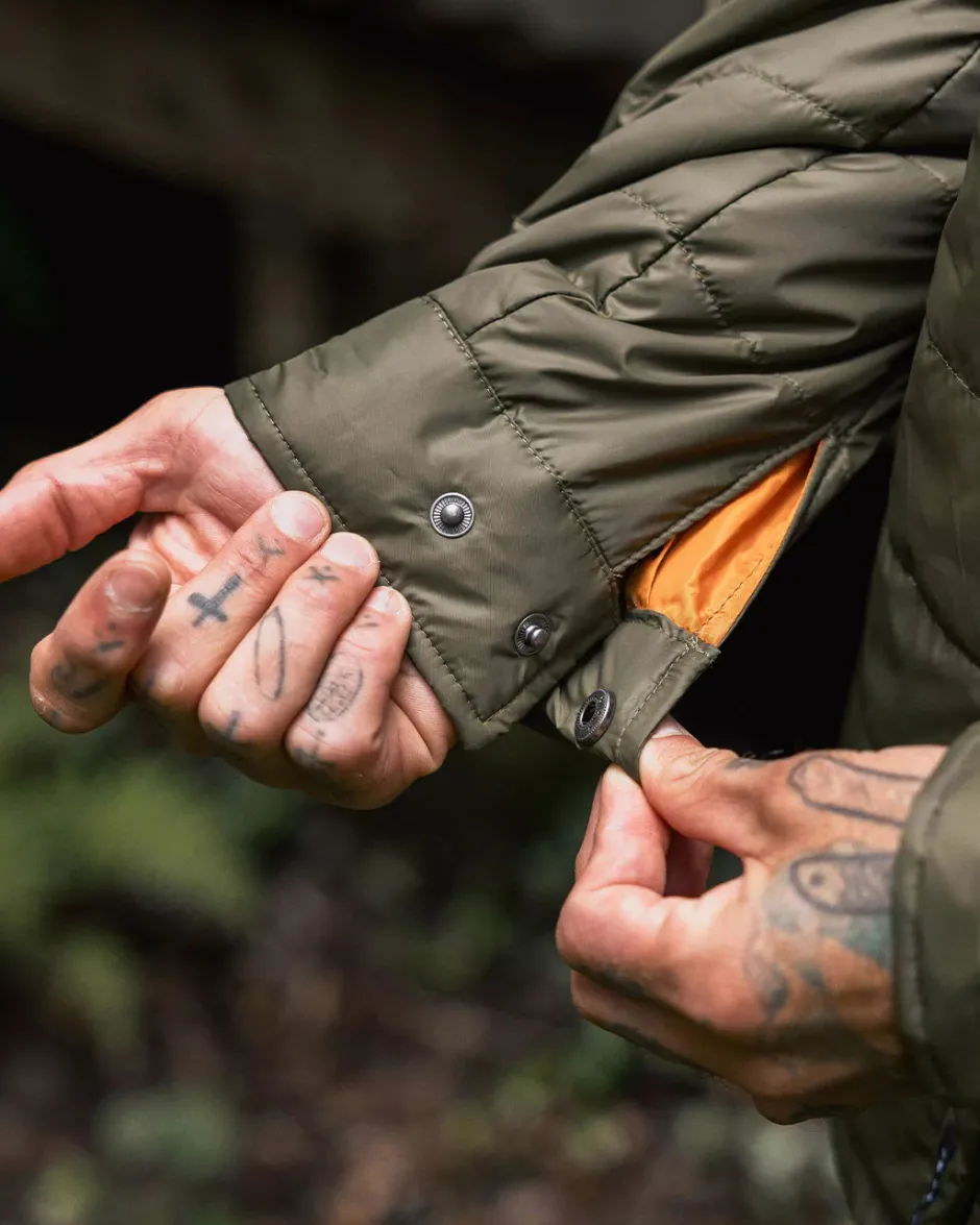 Shirts|Overshirts>Passenger Grain Recycled Insulated Overshirt Khaki