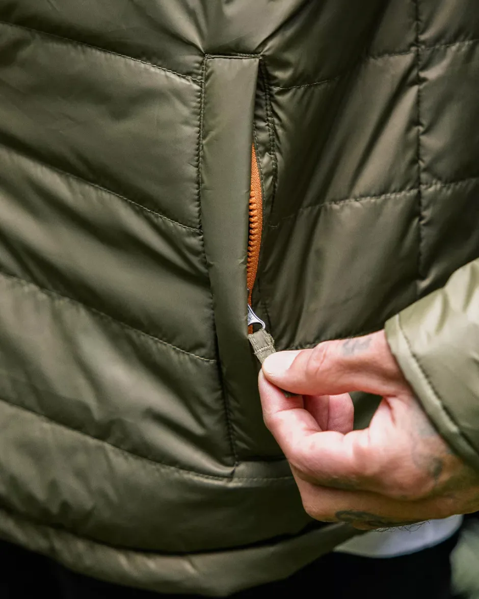 Shirts|Overshirts>Passenger Grain Recycled Insulated Overshirt Khaki