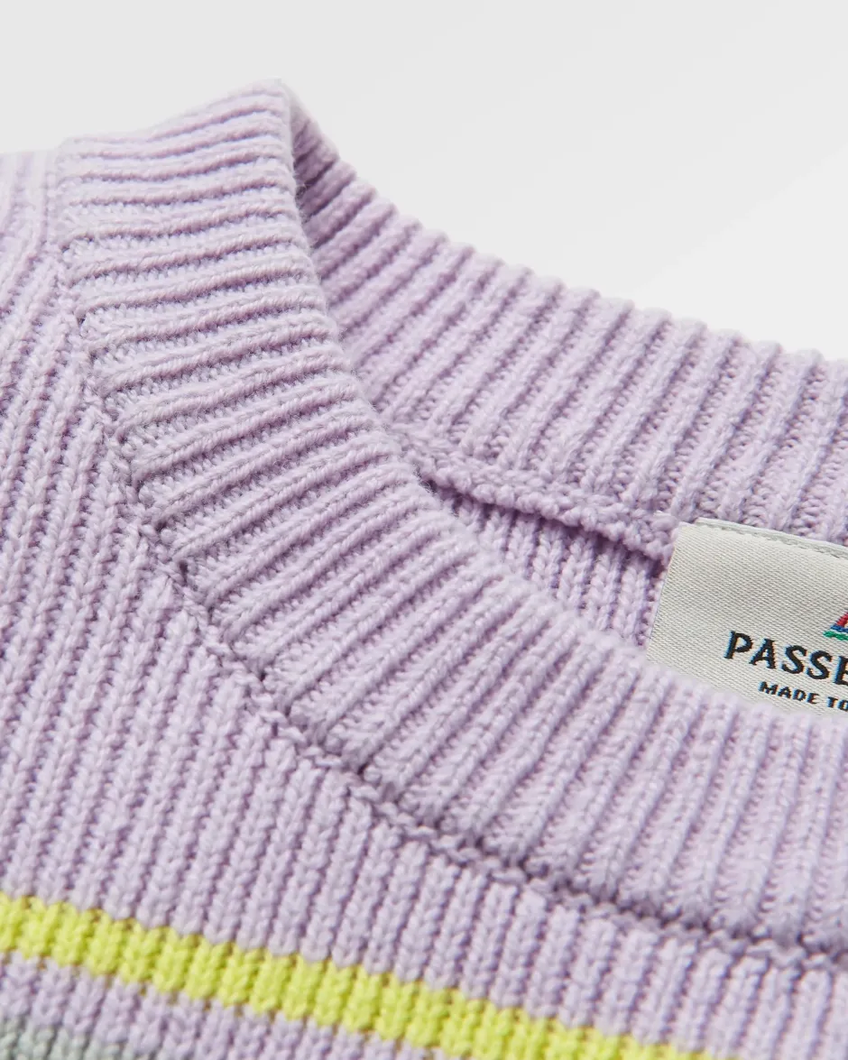Knitwear>Passenger Grasslands Oversized Organic Cotton Knitted Jumper Lilac Mist