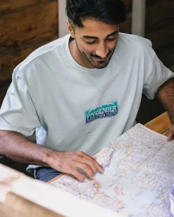 T-Shirts & Tank Tops|Men's Outlet>Floris van Bommel Grounded Organic Relaxed Fit T-Shirt Surf Spray